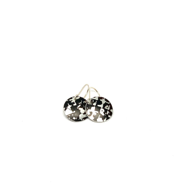 Black|check |coloured-aluminium. Earrings