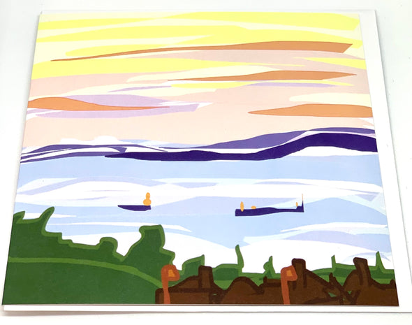 relaxed-sunset-greeting-cards digitally designed by rachel-stowe inspired by the cornish-coastal-landscape
