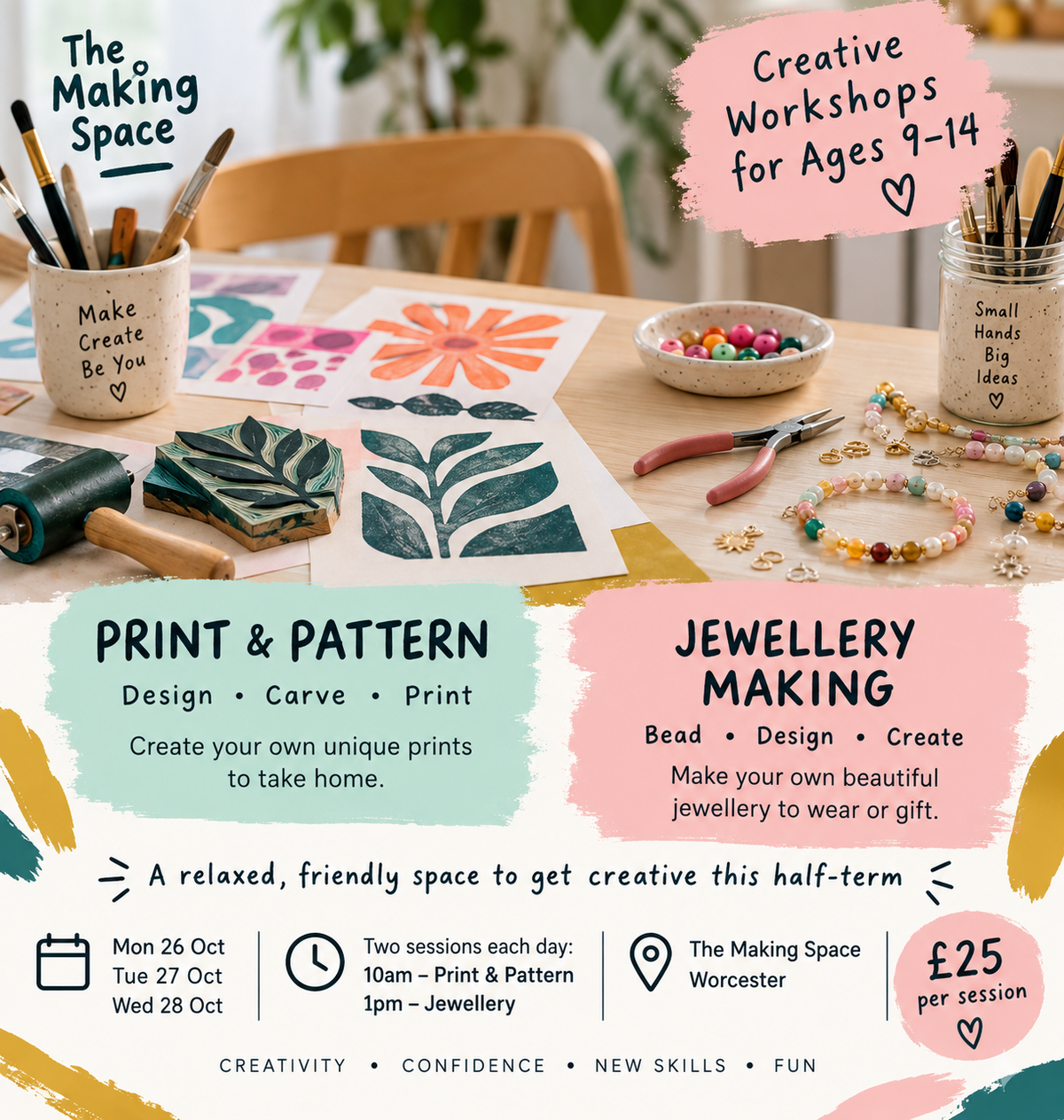 The Making Space Worcester October Half-Term Creative Workshops