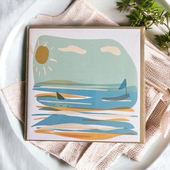 Beach scene Greeting Card