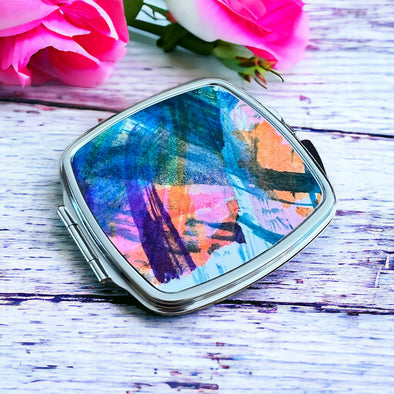 Bright mix coloured compact mirror Rachel-Stowe 