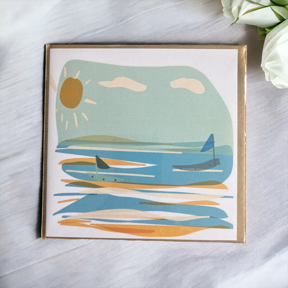 Beach scene Greeting Card