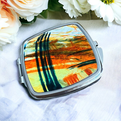 Bold colour mix compact mirror 