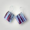 Red/orange/blue aluminium earrings Rachel-stowe