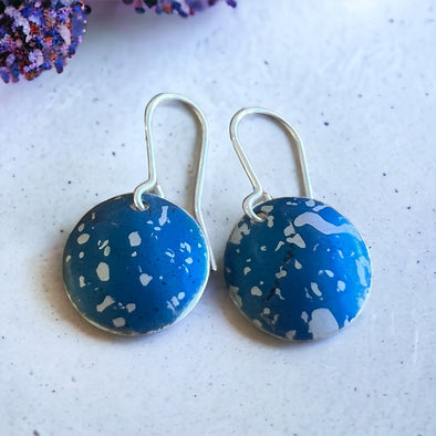 Blue speckled earrings Rachel-stowe