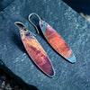 Glossy aluminium earrings warm autumn 