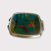 Teal green and orange compact mirror - Rachel Stowe 