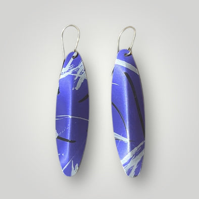 Wisteria Purple long shaped Earrings