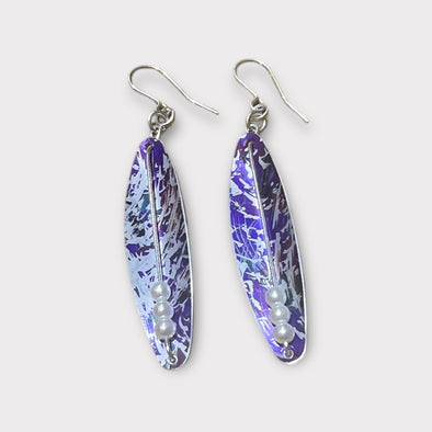 Purple pod style Earrings