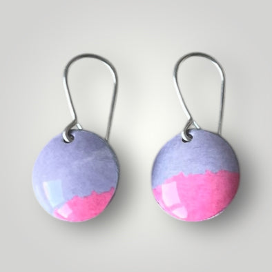 Small earrings pink /grey