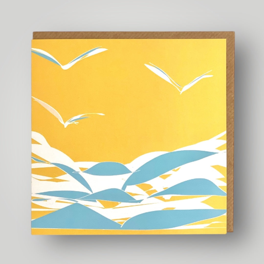 Yellow Sunset Greeting Card