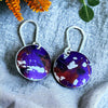 Purple anodized aluminium earrings Rachel-stowe