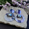 Purple pearl earrings Rachel-stowe