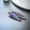 Purple pod style earrings Rachel-stowe