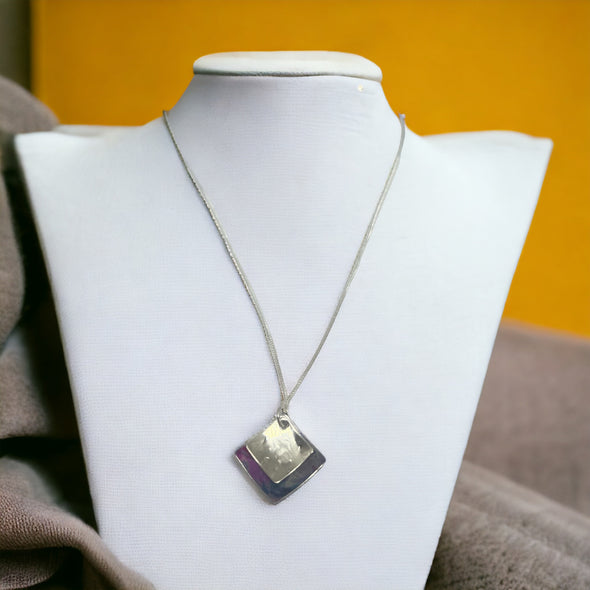 Delicate sterling silver and anodised aluminium necklace