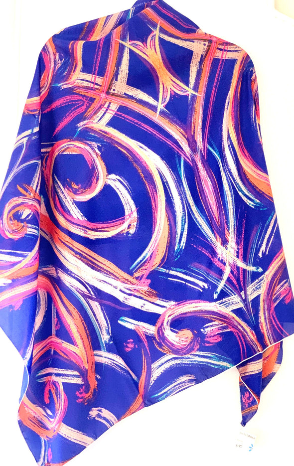 Blue Hawaii Silk Scarf - Rachel Stowe 