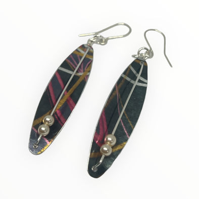 Bamboo feather pod style Earrings