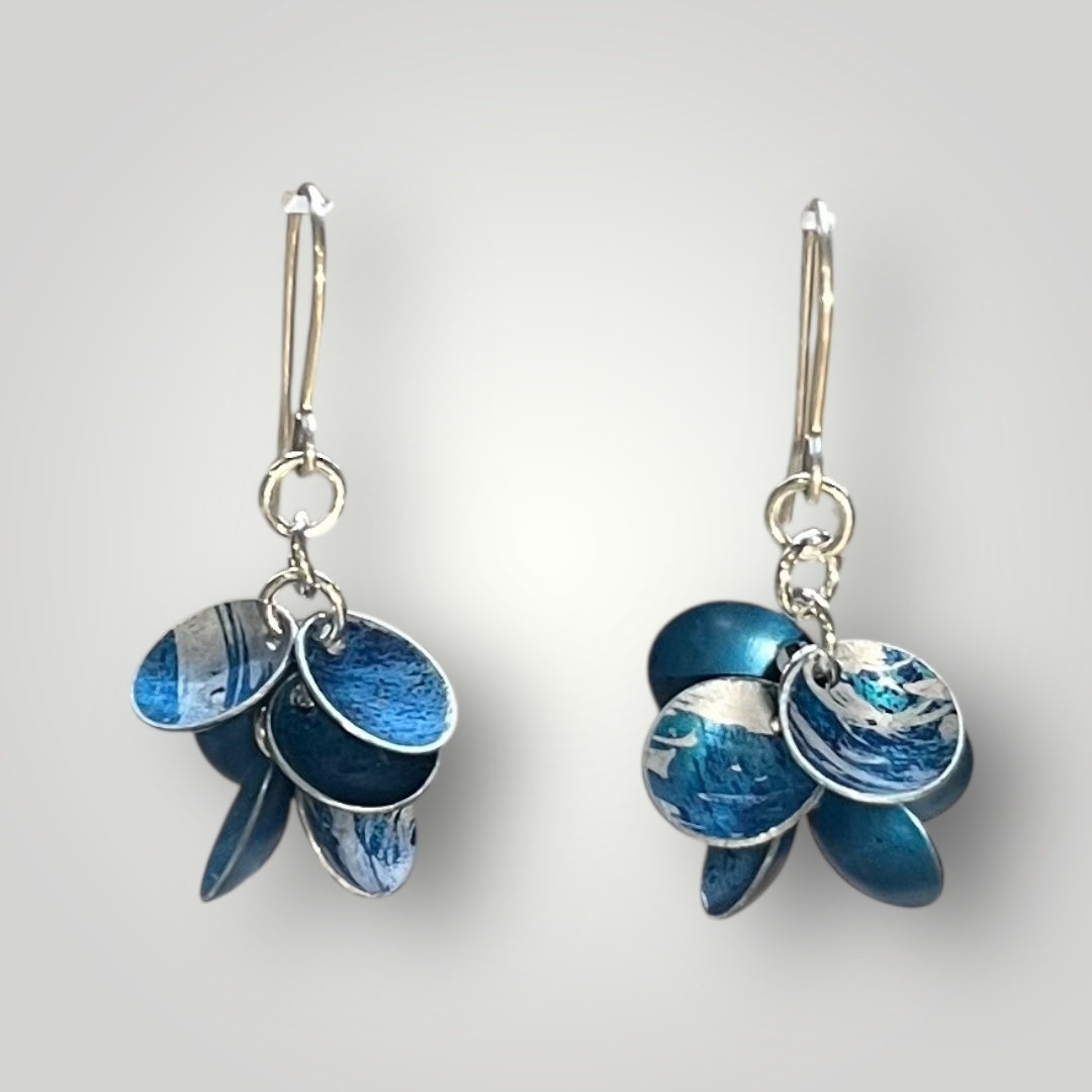 Ocean Whisper Cluster Earrings