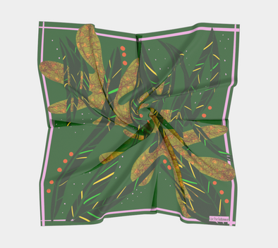Foliage and Fern designer Map Scarf