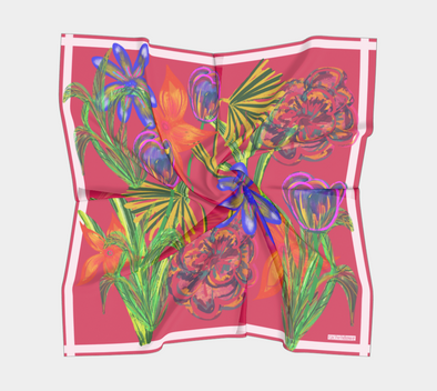 Pink tropical burst brilliant beautiful textiles by rachel-stowe