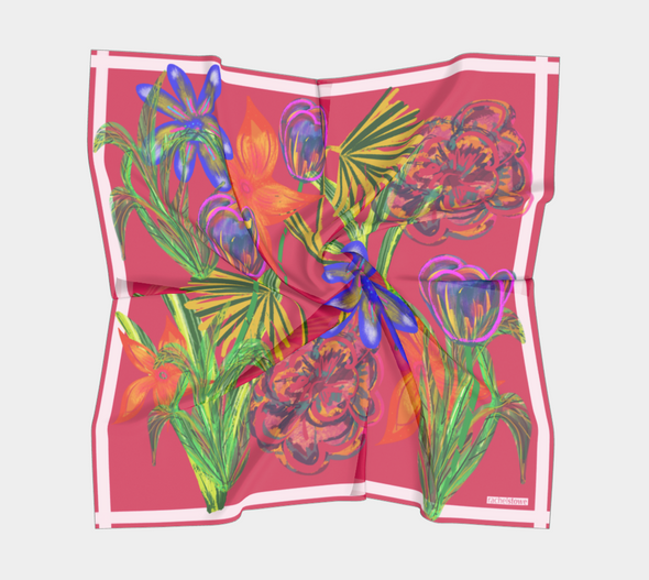Pink tropical burst brilliant beautiful textiles by rachel-stowe