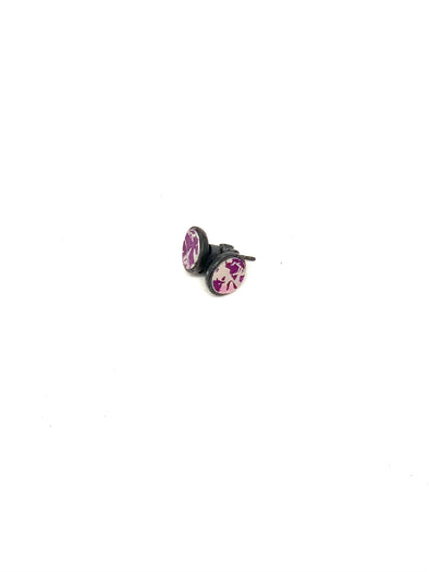 Unique jewellery by Rachel Stowe - coloured textile stud earrings - perfect for everyday wear or a gift for birthdays or anniversaries