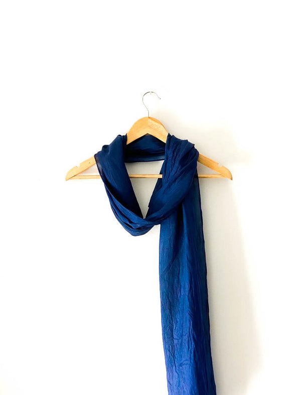 Blue Designer Silk Scarf