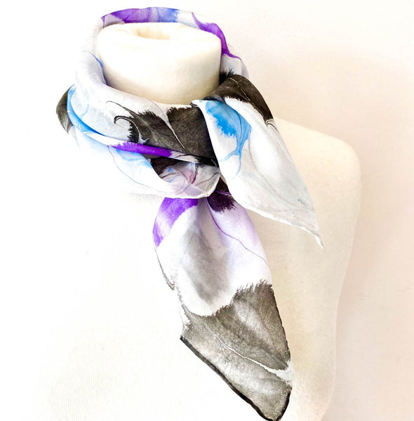 White Blue Black Neckscarf