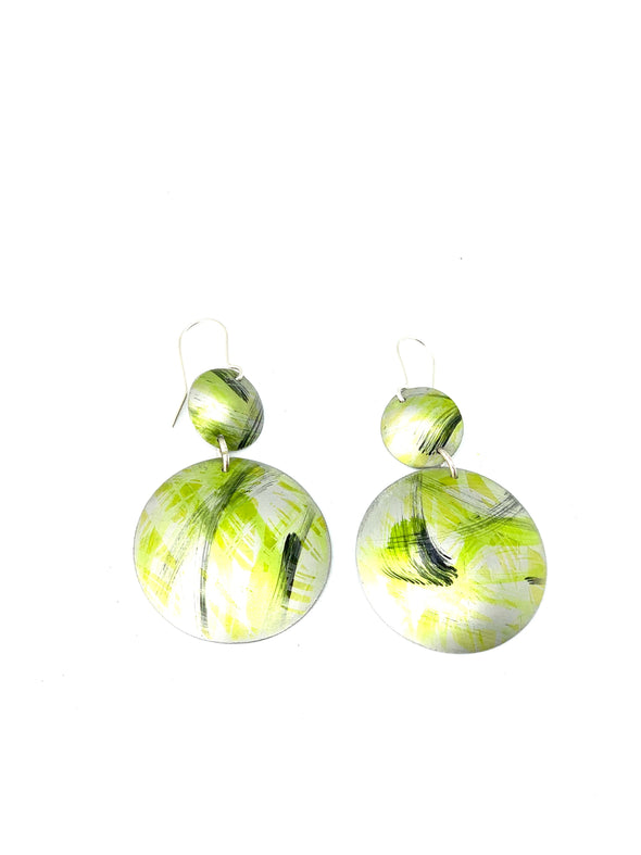 Lime Green and Black Dangles