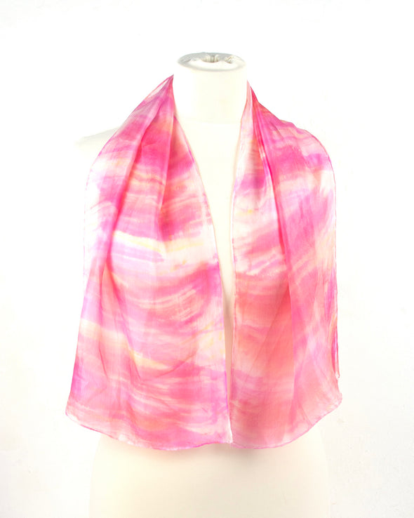 pink stripe silk scarf-rachelstowe 