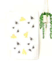 Bee and Honeycomb Tea Towel - Rachel Stowe 