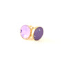 purple speckle 14 ct gold filled studs by rachel-stowe