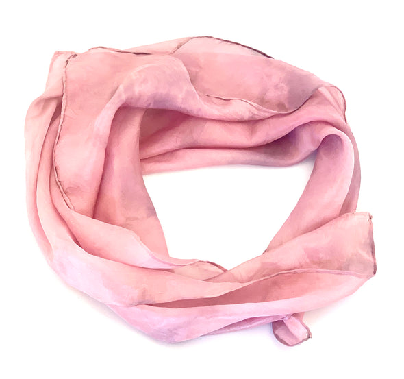 Designer Silk Scarf Mauve /Pink