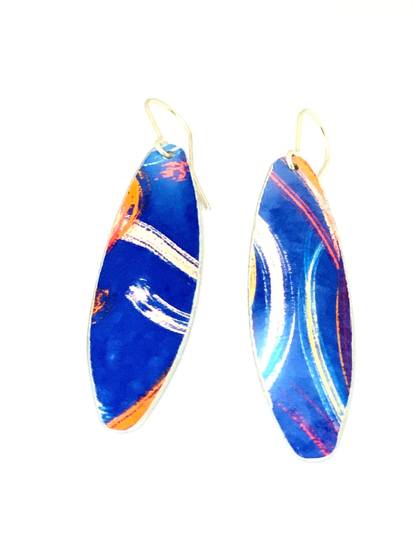 Blue hawaii long shaped Earrings