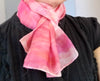 unique rachelstowe pink strip silk scarf