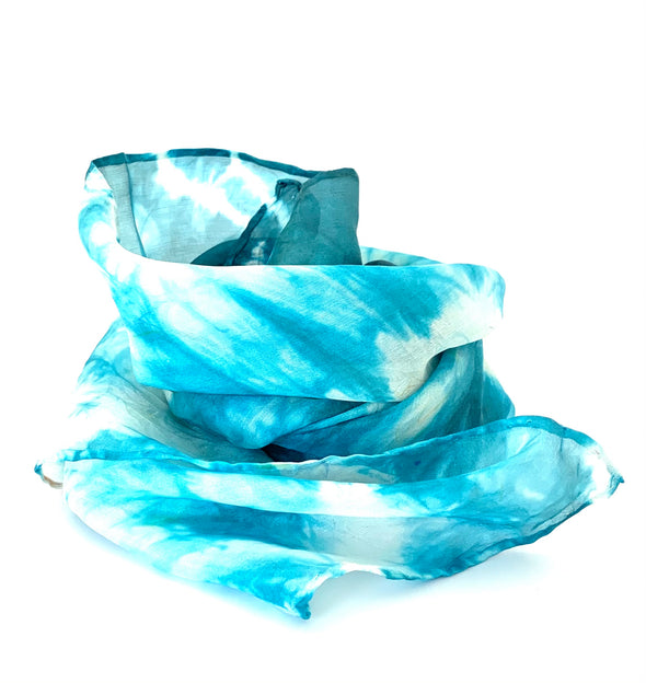 Designer | Blue | Silk Neck-scarf