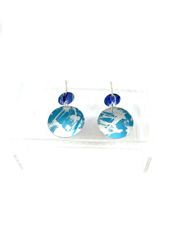 Navy and Turquoise Earrings