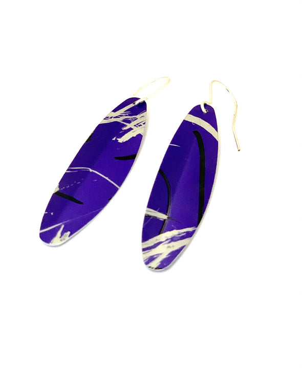 Wisteria Purple long shaped Earrings