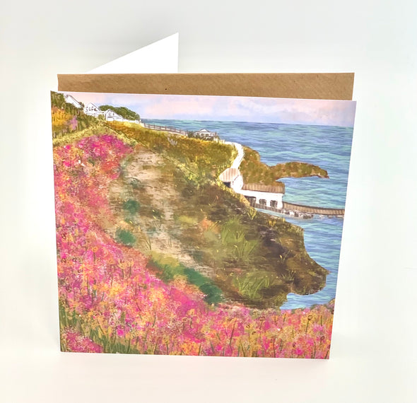 coastal inspired greeting-cards Gorgeous colours of the heathers and flowers around the lizard penninusla cards designed by rachel-stowe